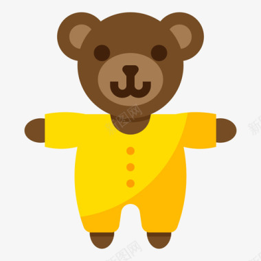泰迪熊婴儿配件1扁平图标