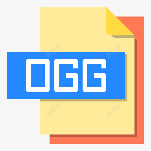Ogg文件文件格式2平面svg_新图网 https://ixintu.com 文件 Ogg 格式 平面