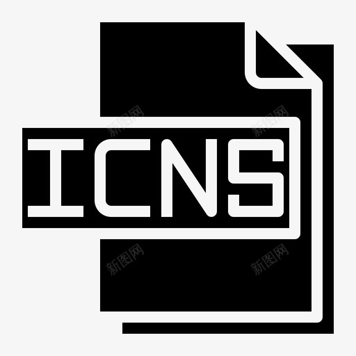 Icns文件文件格式实体svg_新图网 https://ixintu.com 文件 Icns 格式 实体