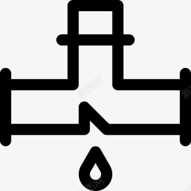漏水水管工48线性图标