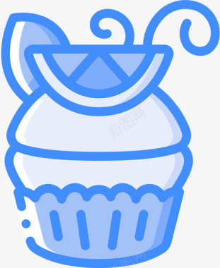 蛋糕糕点5蓝色图标