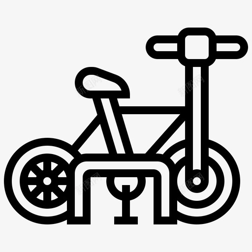 自行车停车场城市元素9线性svg_新图网 https://ixintu.com 自行车 停车场 城市 元素 线性