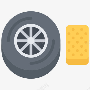 轮胎洗车18瘪胎图标