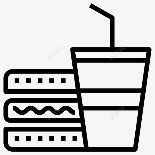 快餐汉堡和饮料芝士汉堡svg_新图网 https://ixintu.com 快餐 汉堡 饮料 芝士 汉堡包 垃圾 食品 一套 城市 元素 矢量