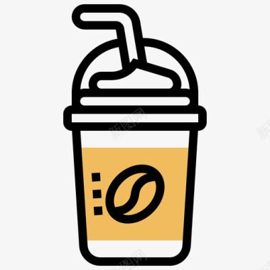 咖啡饮料58黄影图标