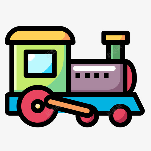 火车玩具45线颜色svg_新图网 https://ixintu.com 火车 玩具 颜色