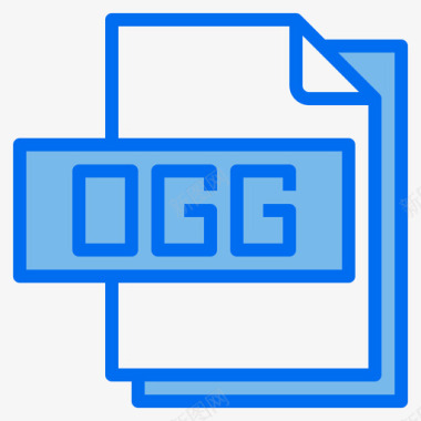 Ogg文件文件格式5蓝色图标