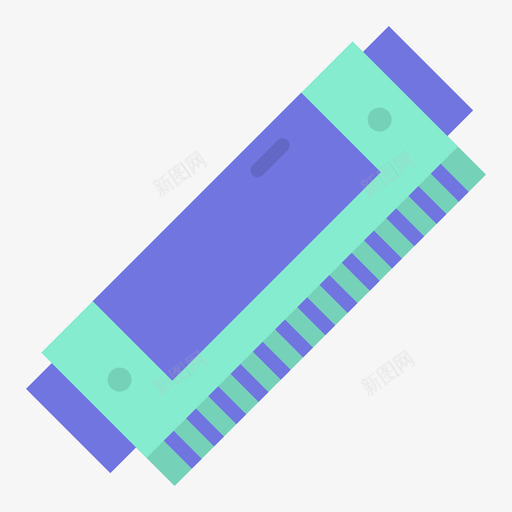 口琴乐器17平调svg_新图网 https://ixintu.com 口琴 乐器 平调