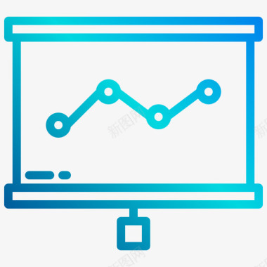 分析搜索引擎优化在线营销9线性梯度图标