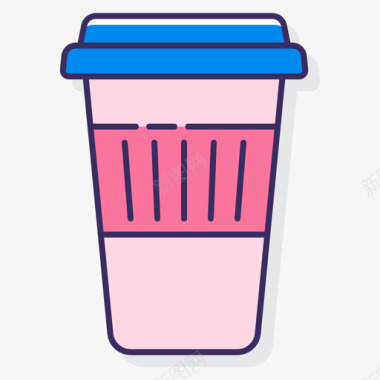 杯子diy11线性颜色图标