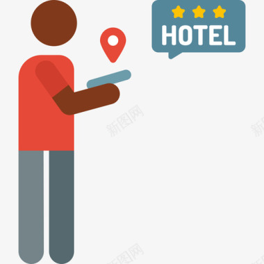 位置酒店服务56彩色图标