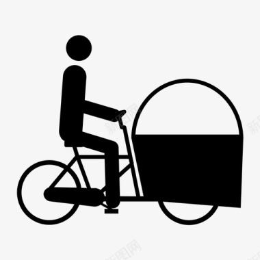 货自行车轮滚轻货图标
