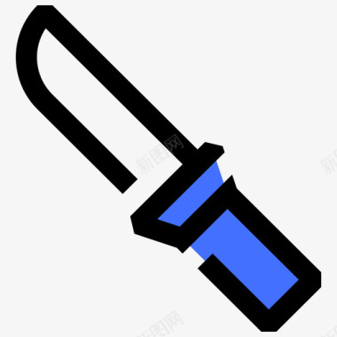 刀具作业工具15蓝色图标