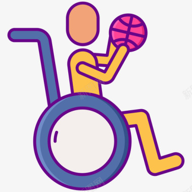 运动员残疾10岁体色图标