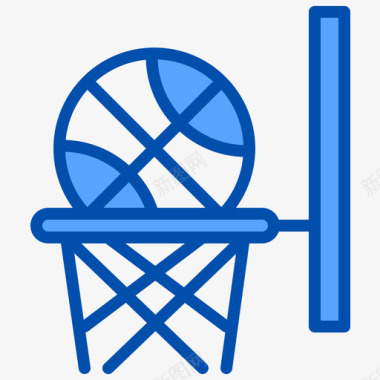 篮球篮球54蓝色图标
