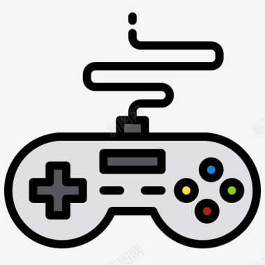 游戏板媒体技术1线性颜色图标