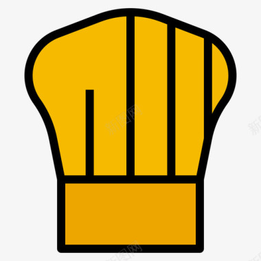 厨师帽面包房150线性颜色图标