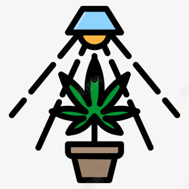 大麻大麻10线状颜色图标