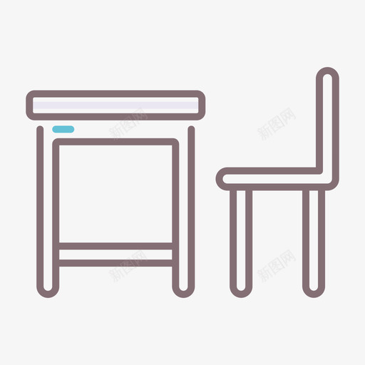 书桌愤怒的房间线性颜色svg_新图网 https://ixintu.com 书桌 愤怒 房间 线性 颜色