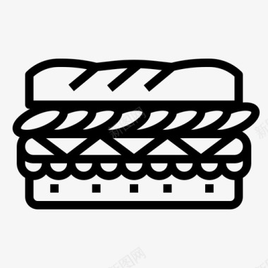 三明治法式面包早午餐图标