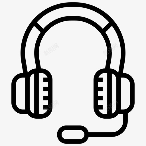 耳机音频麦克风svg_新图网 https://ixintu.com 耳机 音频 麦克风 操作员 声音 视频 游戏