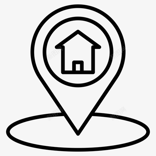 地点家地图svg_新图网 https://ixintu.com 地点 地图 图钉 生意