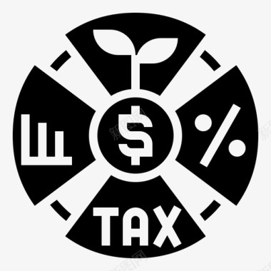 税务金融知识字形图标