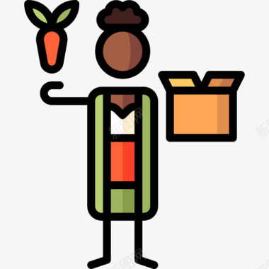 食物慈善93线性颜色图标