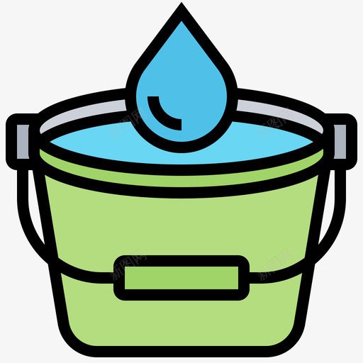 水桶清洁132线性颜色svg_新图网 https://ixintu.com 水桶 清洁 线性 颜色