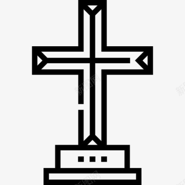 十字架复活节第38天直线形图标