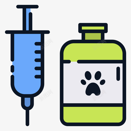 疫苗兽医76线性颜色svg_新图网 https://ixintu.com 疫苗 兽医 线性 颜色