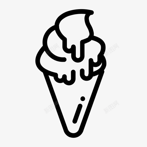 冰淇淋冰激凌甜筒svg_新图网 https://ixintu.com 冰激凌 冰淇淋 甜筒 甜食 快餐 概述