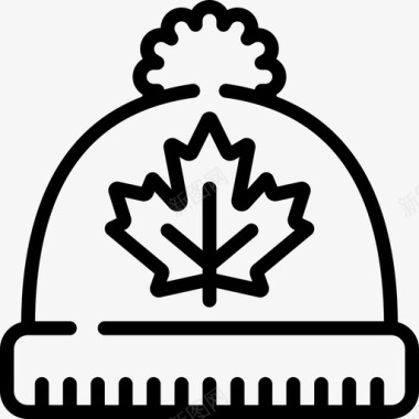 帽子加拿大6线性图标