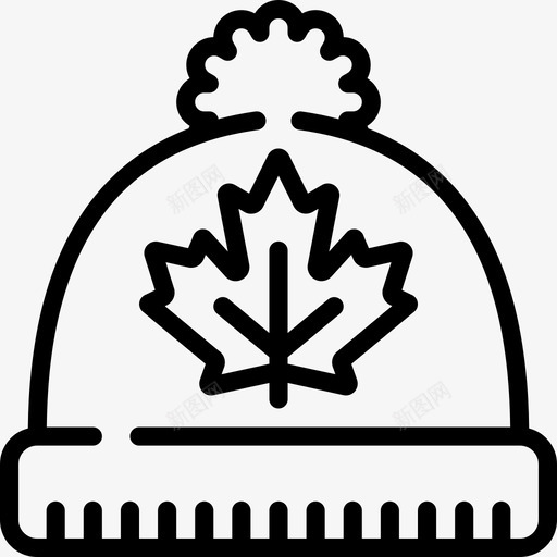帽子加拿大6线性svg_新图网 https://ixintu.com 帽子 加拿大 线性