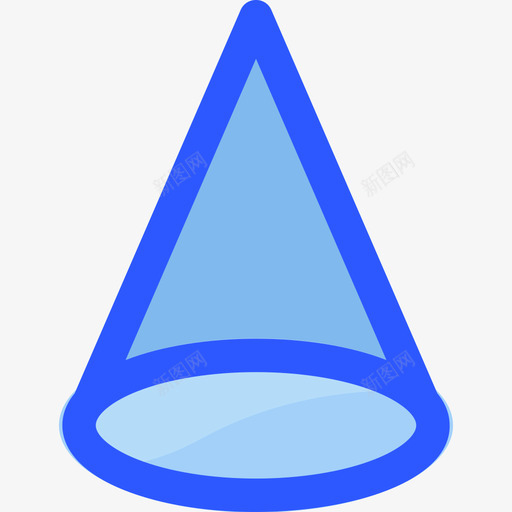 圆锥体数学13蓝色svg_新图网 https://ixintu.com 圆锥体 数学 蓝色