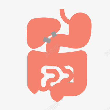 消化系统食道胃肠病学图标