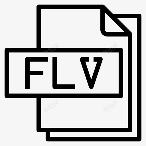 Flv文件文件格式1线性svg_新图网 https://ixintu.com 文件 Flv 格式 线性