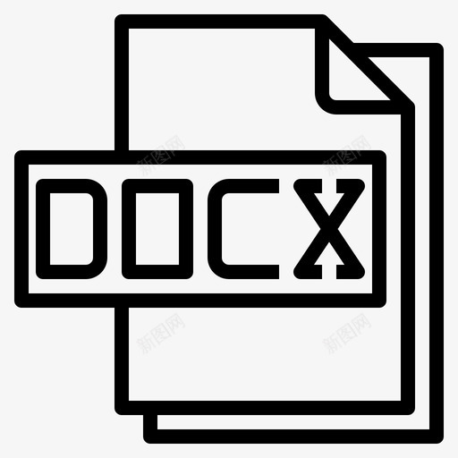 Docx文件文件格式1线性svg_新图网 https://ixintu.com 文件 Docx 格式 线性