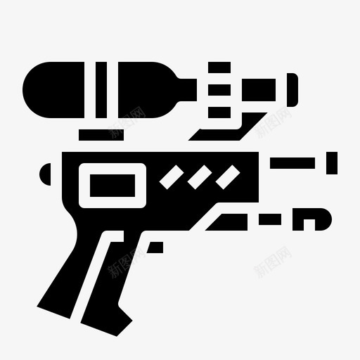 枪玩具47实心svg_新图网 https://ixintu.com 玩具 实心