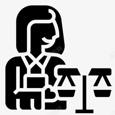 律师职业女性2雕文图标
