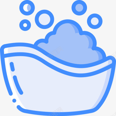 婴儿浴缸婴儿1号蓝色图标