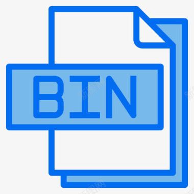 Bin文件文件格式5蓝色图标