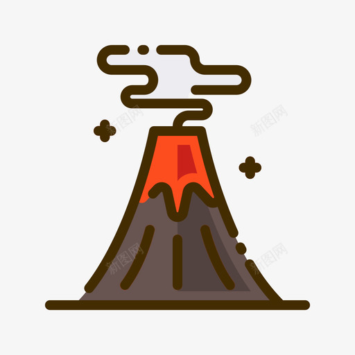 火山史前44线形颜色svg_新图网 https://ixintu.com 火山 史前 线形 颜色