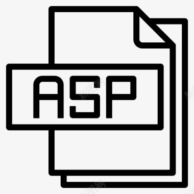 Asp文件文件格式1线性图标