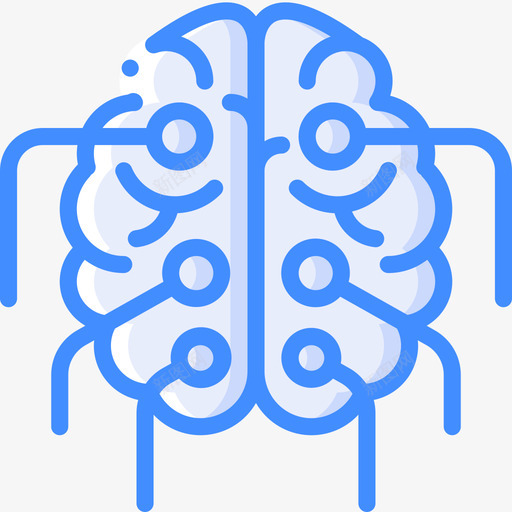 大脑神经学3蓝色svg_新图网 https://ixintu.com 大脑 神经学 蓝色