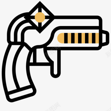 枪游戏元素23黄影图标