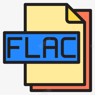 Flac文件格式4线性颜色图标