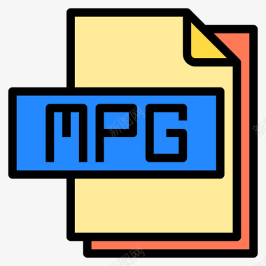 Mpg文件文件格式4线性颜色图标