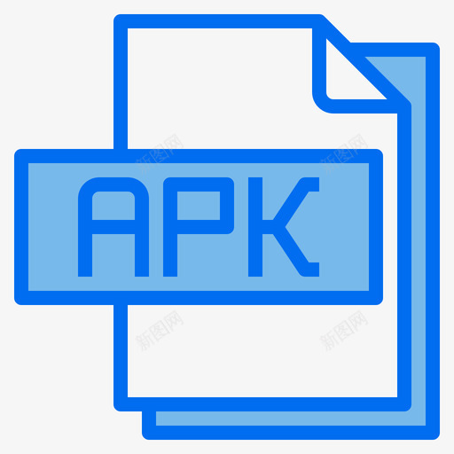 Apk文件文件格式5蓝色svg_新图网 https://ixintu.com 文件 Apk 格式 蓝色