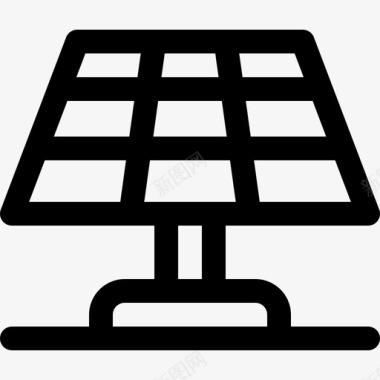 太阳能电池板智能家居34线性图标